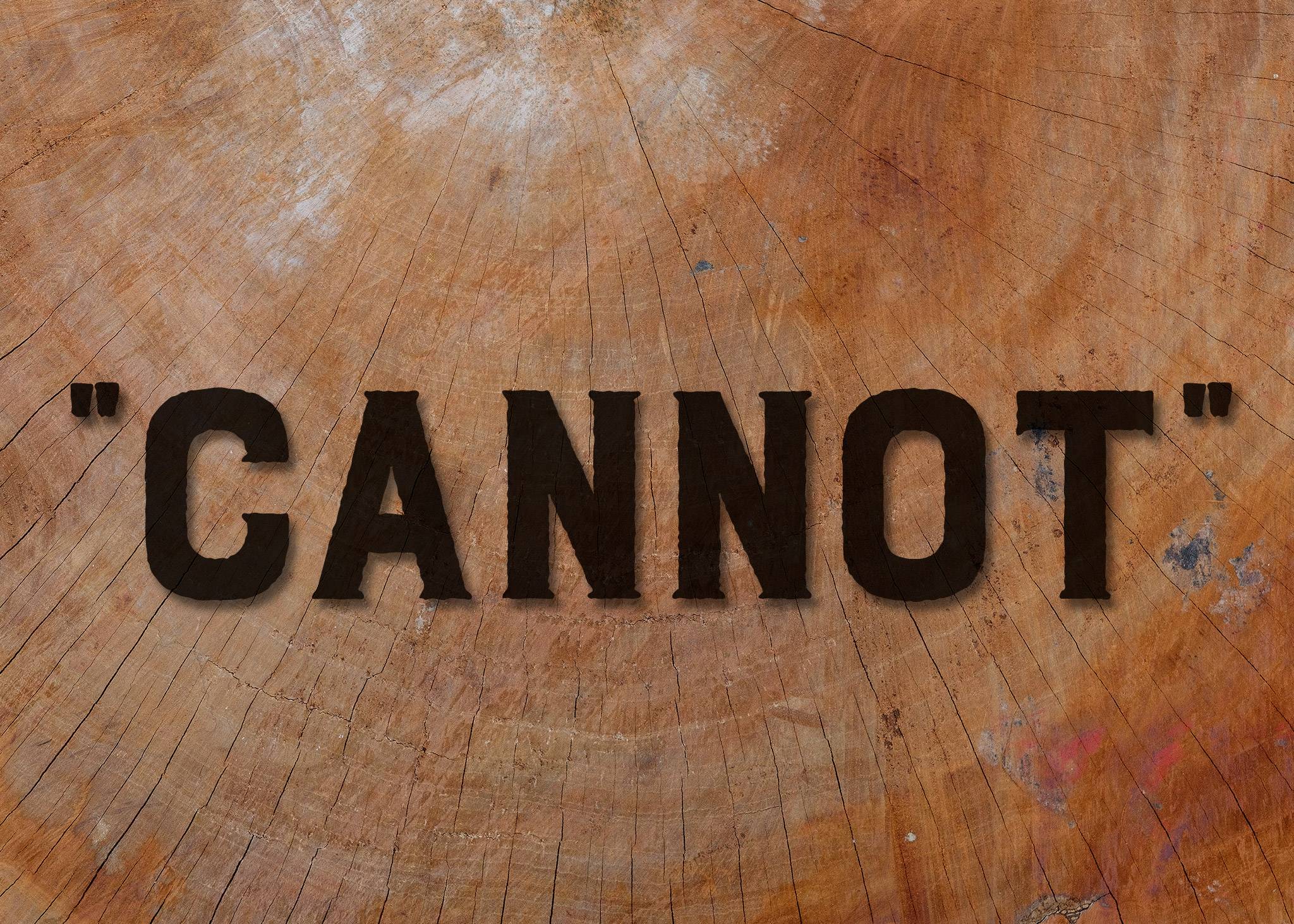 cannot short form in english